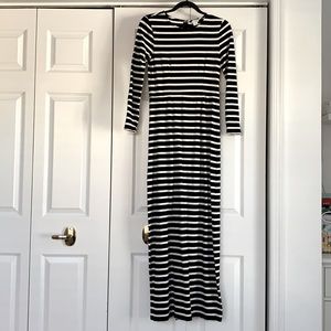 J.Crew Long Sleeve Striped Maxi Dress